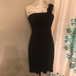 One Shoulder Black Dress